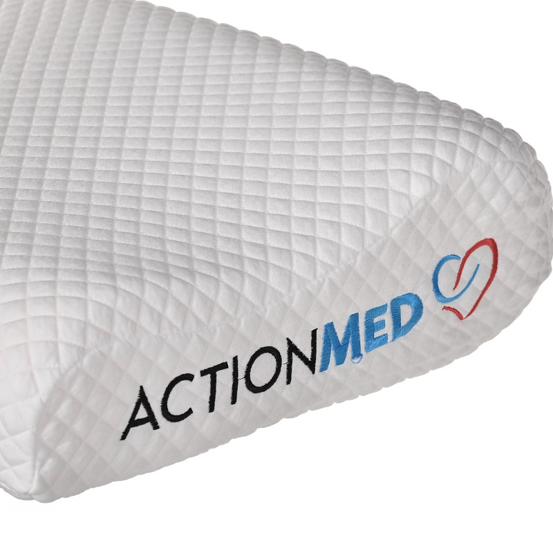 Medyczna poduszka ortopedyczna do spania na plecach z pamięcią kształtu CERVICAL MED PILLOW PO100AM marki ActionMED - zdjęcie 4