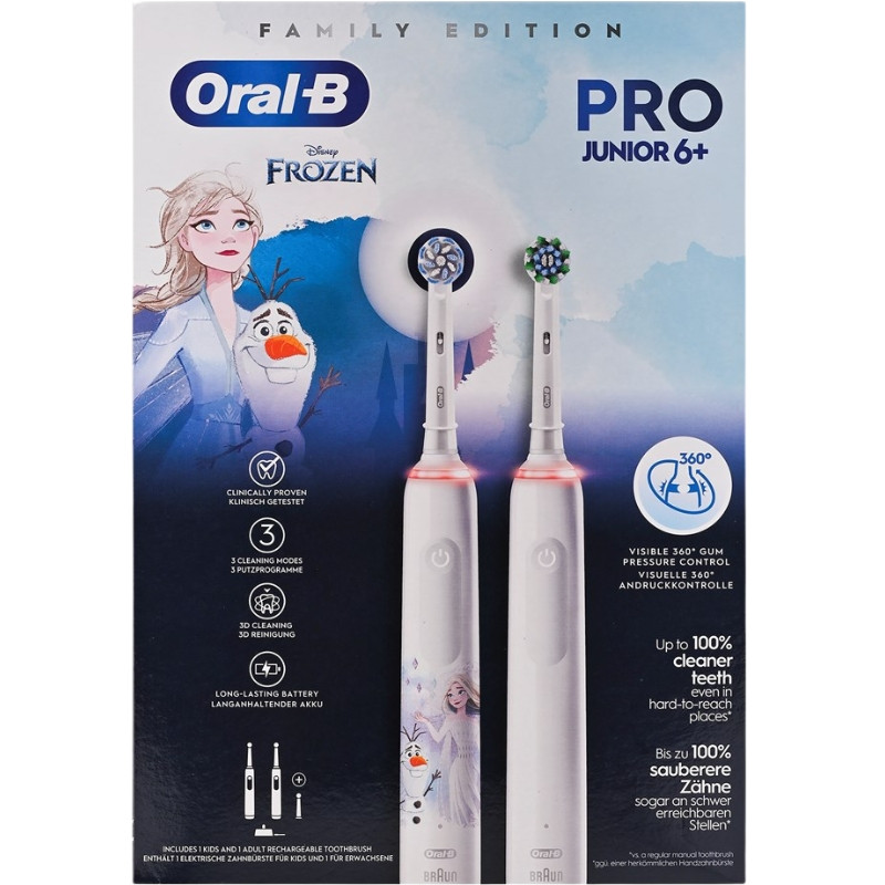 Zestaw 2 szczoteczek Oral-B 3 3000 i Junior Frozen - zdjęcie 4
