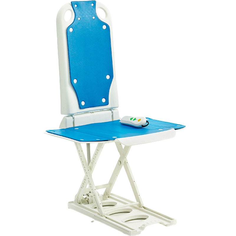 Elektryczny podnośnik wannowy DEMARTA z oparciem i pilotem regulacja wysokości 8–48 cm udźwig 140 kg - zdjęcie 1