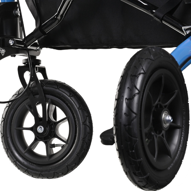 Lekki terenowy chodzik czterokołowy rehabilitacyjny aluminiowy na kołach pneumatycznych z hamulcami CH200AM marki ActionMED - zdjęcie 2