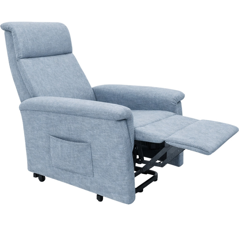Fotel geriatryczny pionizujący California Demarta Virginio z dwoma siłownikami kolor Jasnoniebieski - zdjęcie 2