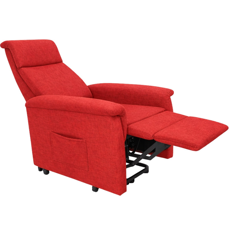 Fotel geriatryczny pionizujący California Demarta Virginio z dwoma siłownikami kolor Czerwony - zdjęcie 3