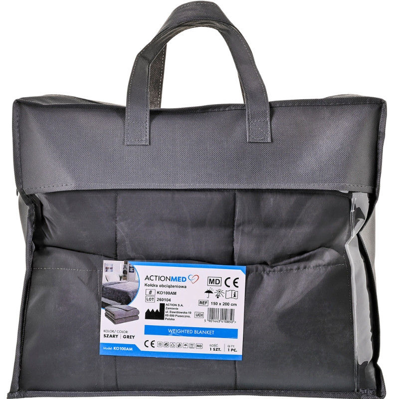 Kołdra obciążeniowa medyczna KO100AM marki ActionMED 150×200 cm 6,8 kg - zdjęcie 3