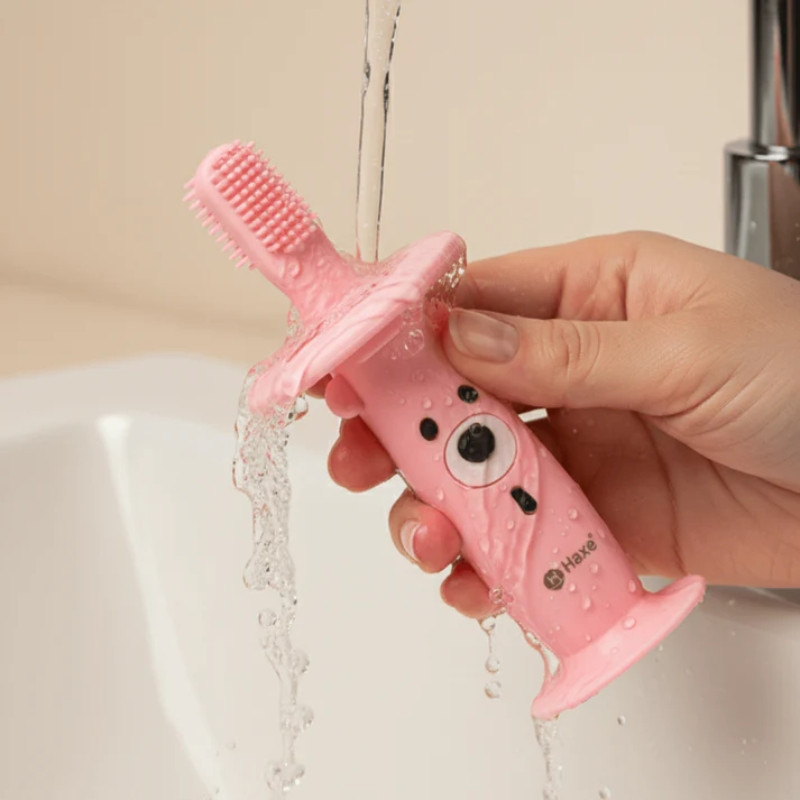 Muzyczna szczoteczka-gryzak do zębów dla dzieci Haxe Lulino - kolor Różowy - zdjęcie 5