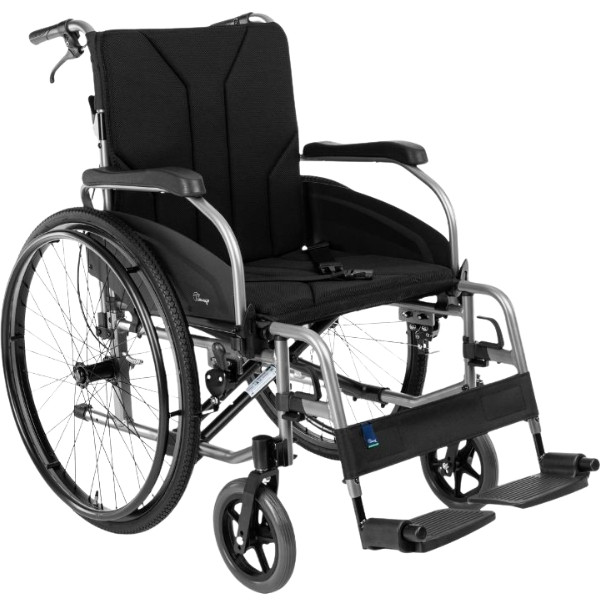 Praktyczny, aluminiowy wózek inwalidzki z regulacją ciężkości SIMPLE-TIM - Szerokość siedziska 46 cm - NFZ - zdjęcie 1