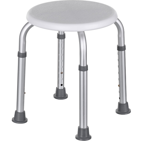 Taboret prysznicowy aluminiowy okrągły z regulacją wysokości KP200AM - zdjęcie 1