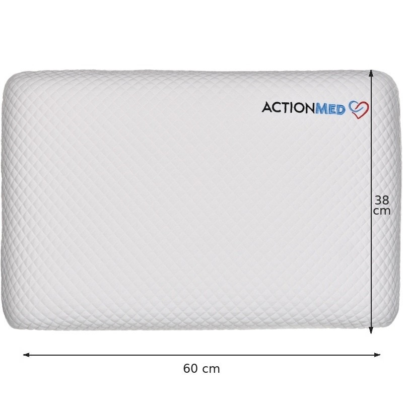 Medyczna poduszka ortopedyczna do spania na plecach z pamięcią kształtu CLASSIC MED PILLOW PO300AM marki ActionMED - zdjęcie 8