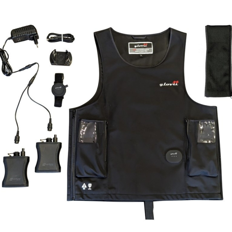 Wodoodporna kamizelka ogrzewana do nurkowania rozmiar M + 2 baterie i pilot Glovii GMV2M - zdjęcie 3