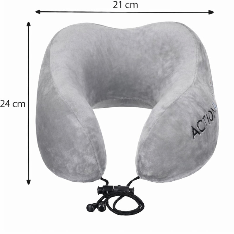 Medyczna poduszka ortopedyczna podróżna typu rogal do spania w samolocie lub samochodzie TRAVEL PILLOW PO400AM marki ActionMED - zdjęcie 6