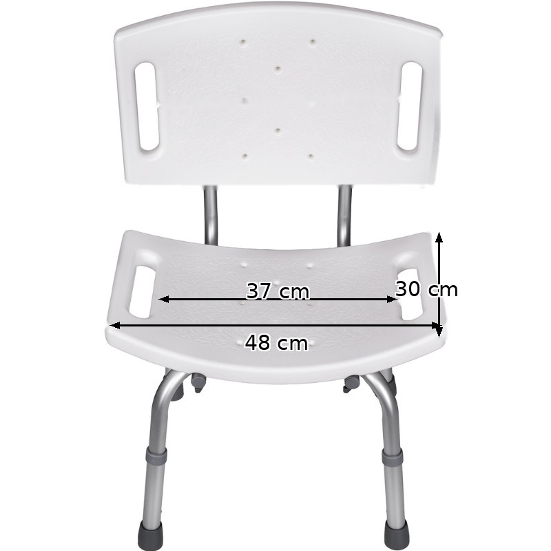 Krzesło prysznicowe z oparciem i regulacją wysokości KP500AM marki ActionMED - zdjęcie 7