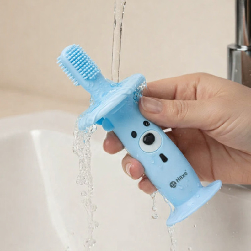 Muzyczna szczoteczka-gryzak do zębów dla dzieci Haxe Lulino - kolor Niebieski - zdjęcie 5