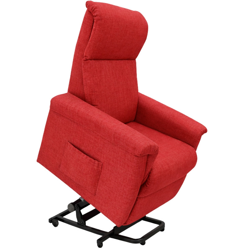 Fotel geriatryczny pionizujący California Demarta Virginio z dwoma siłownikami kolor Czerwony - zdjęcie 1