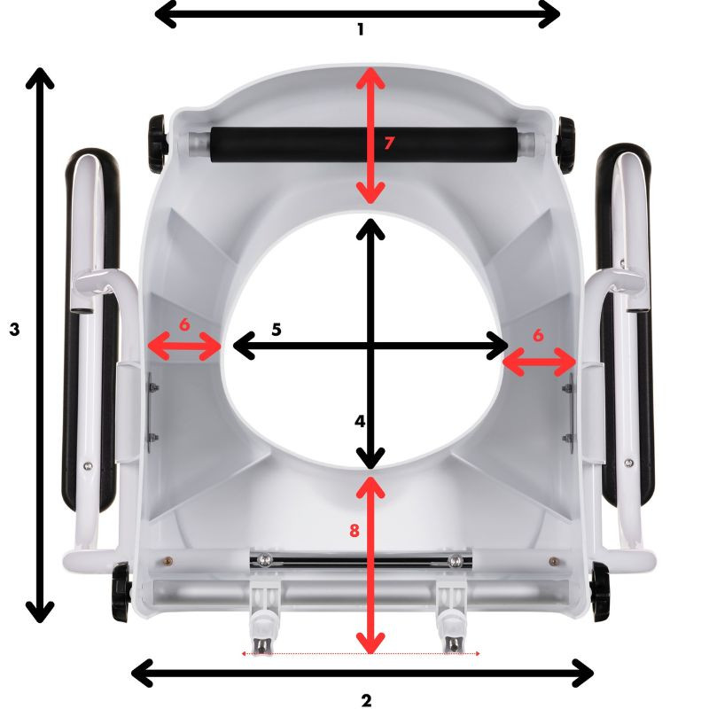 Nasadka podwyższająca na toaletę z klapą i uchwytami NT200AM marki ActionMED - zdjęcie 6