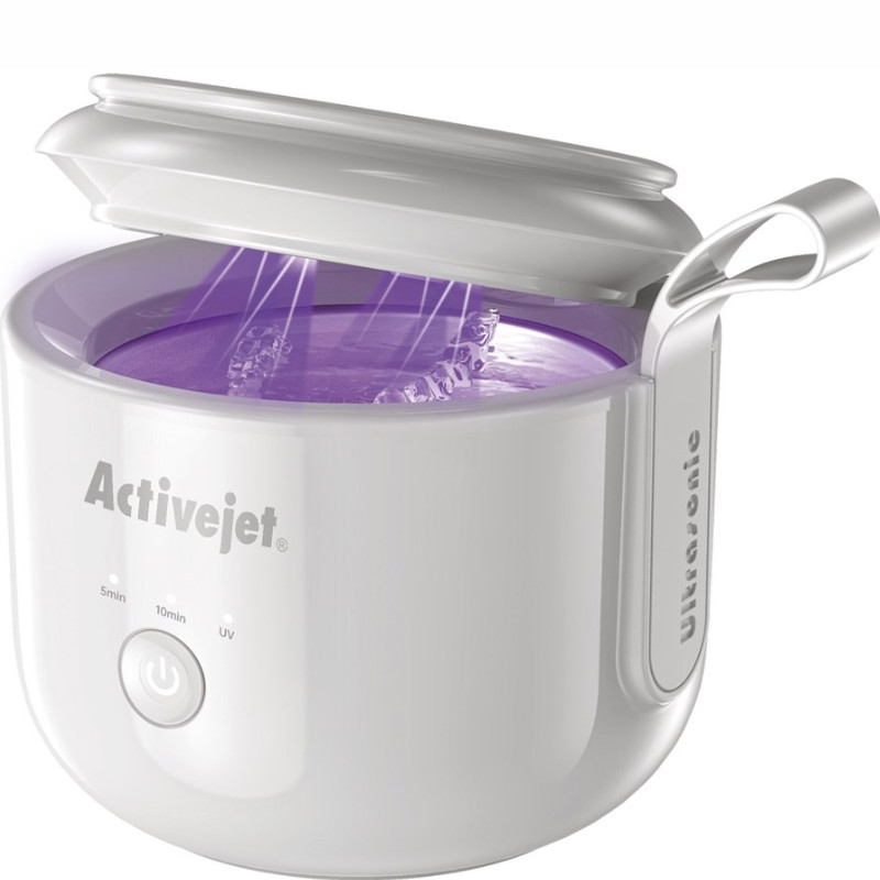 Myjka ultradźwiękowa UV Activejet AUC-198 do protez, aparatów ortodontycznych i biżuterii - zdjęcie 2
