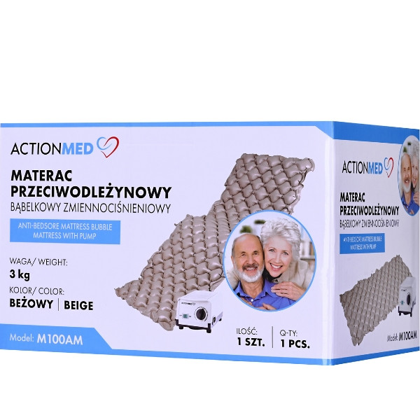 Materac przeciwodleżynowy bąbelkowy zmiennociśnieniowy M100AM - zdjęcie 6