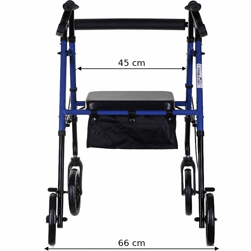 Lekki chodzik rehabilitacyjny czterokołowy aluminiowy CH100AM - zdjęcie 10
