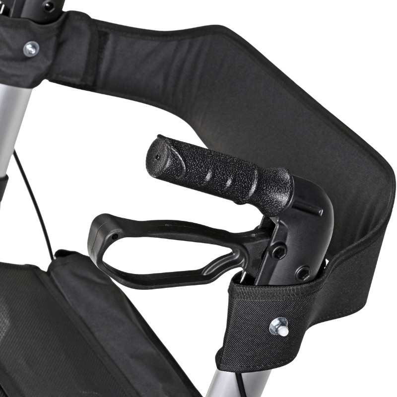 Lekki terenowy chodzik czterokołowy rehabilitacyjny aluminiowy na kołach pneumatycznych z hamulcami CH200AM marki ActionMED - zdjęcie 3