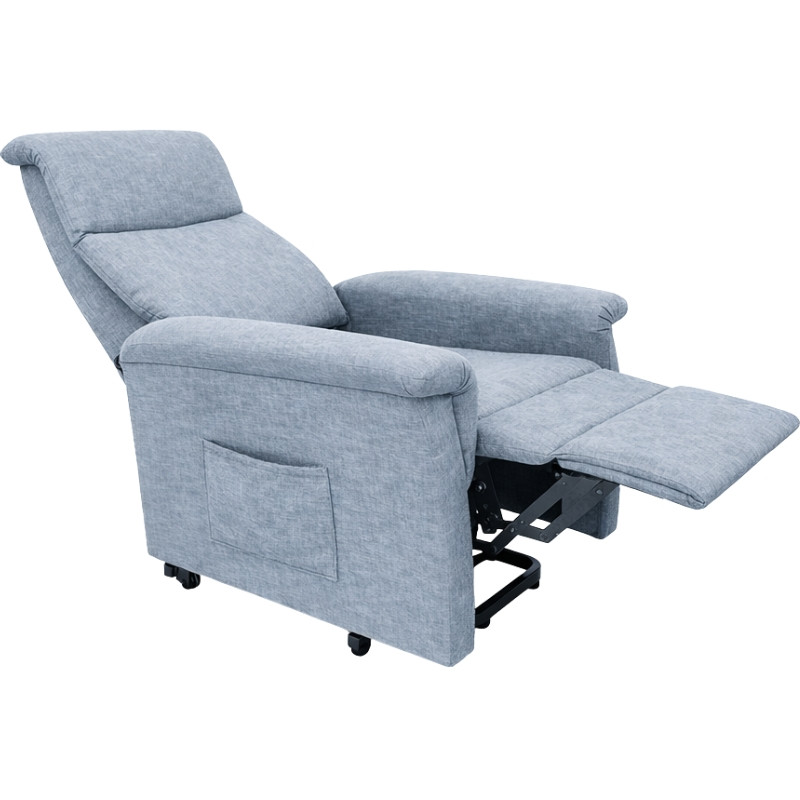 Fotel geriatryczny pionizujący California Demarta Virginio z dwoma siłownikami kolor Jasnoniebieski - zdjęcie 3