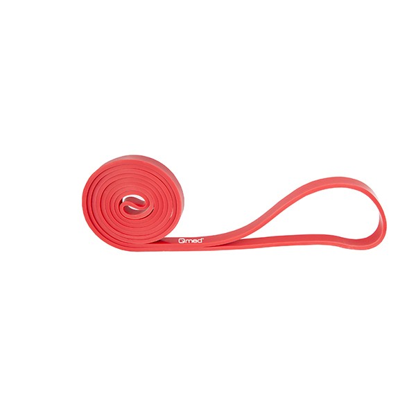 Taśma oporowa do ćwiczeń Qmed POWER BAND - kolor Czerwona: opór 7-16kg - zdjęcie 3