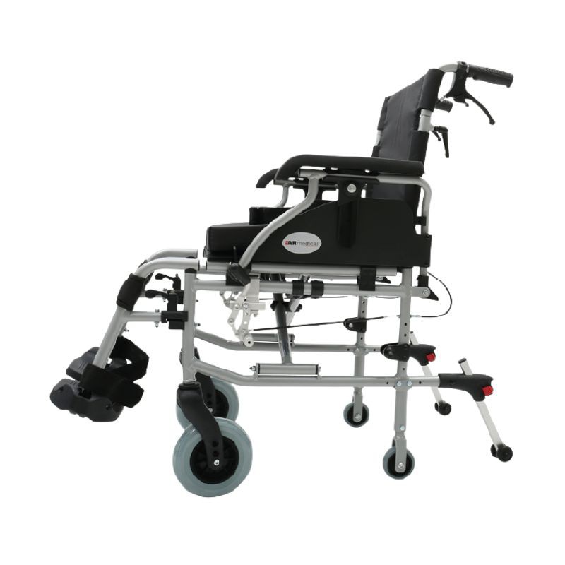 Lekki wózek inwalidzki aluminiowy PRESTIGE - AR-350 - NFZ - 41 cm Koła pompowane - zdjęcie 5