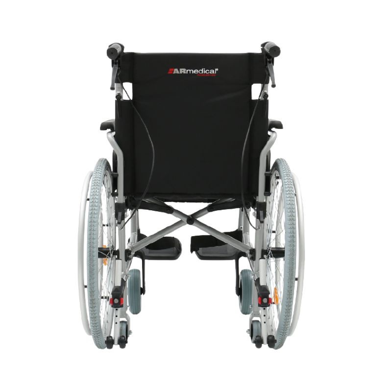 Lekki wózek inwalidzki aluminiowy PRESTIGE - AR-350 - NFZ - 41 cm Koła pompowane - zdjęcie 3